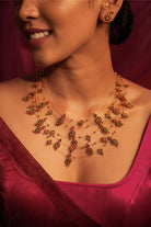 Layered Temple Necklace - Dull Pink - CiceroniNecklaceAarika