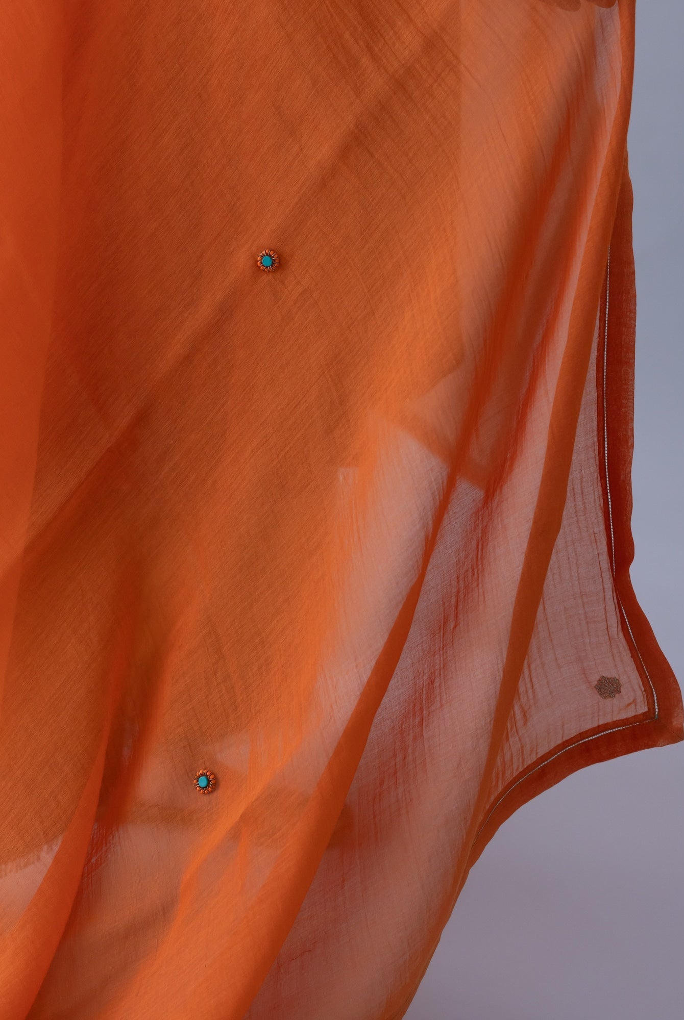 Leah Orange Dupatta - CiceroniDupattaShades of India