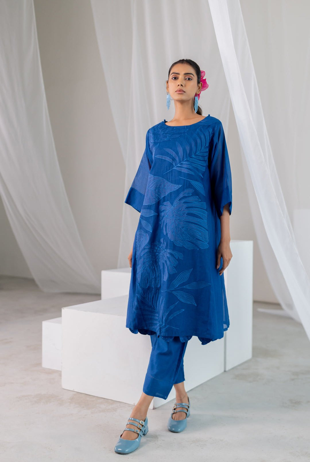 Leaves in the ocean Kurta Co - ord Set - CiceroniKurta Set, Everyday WearSilai Studio