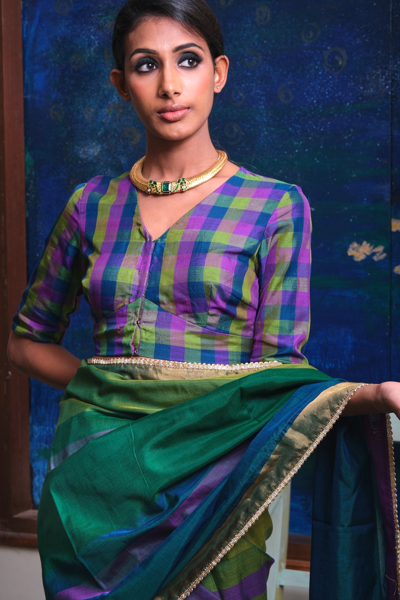 Leela Check Blouse - CiceroniBlouseRaga & Co.