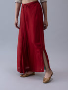 Lhaden Deep Red Skirt - CiceroniSkirtsShades of India