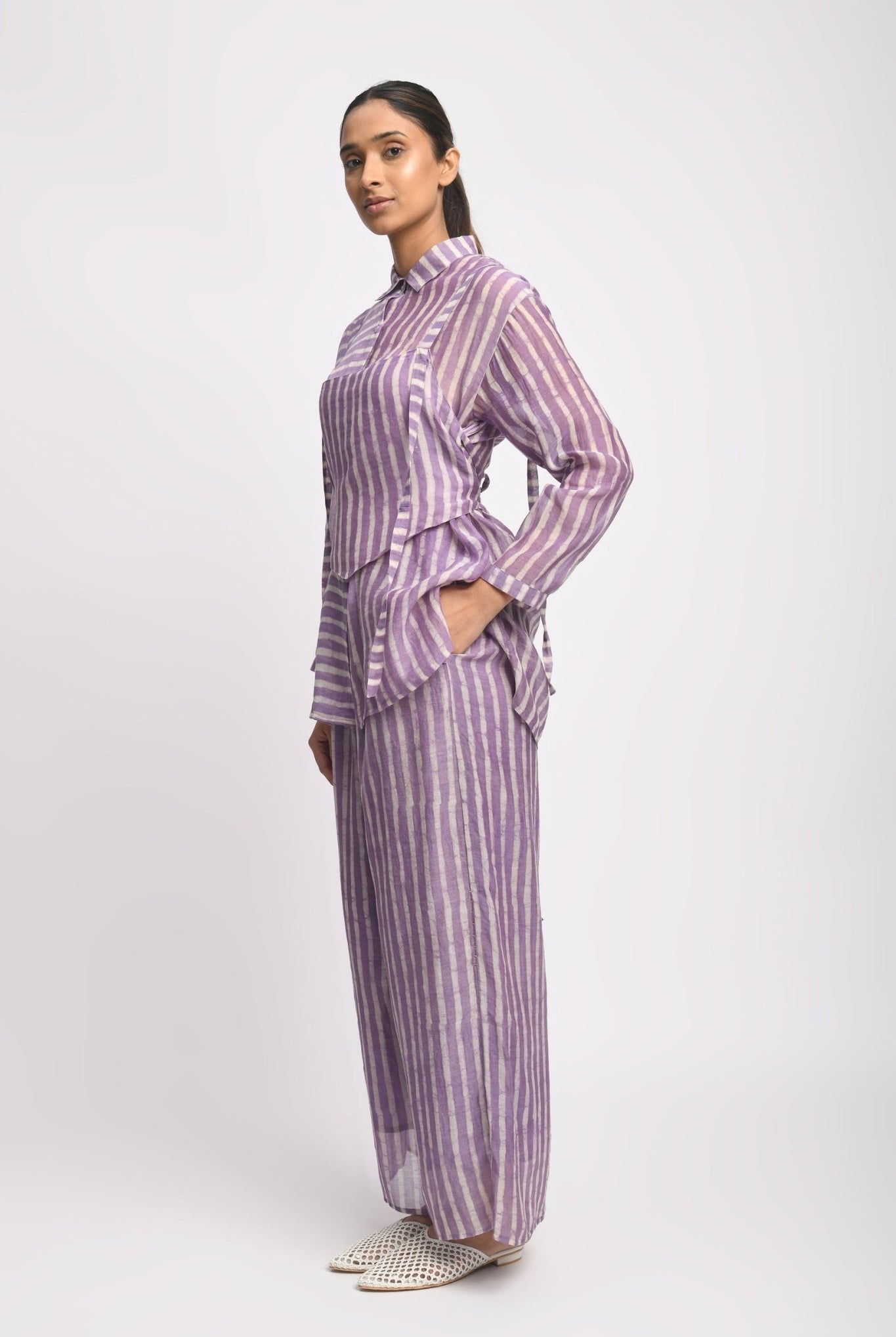 Lilac Stripe Co - ord Set - CiceroniCo - ord SetJayati Goenka