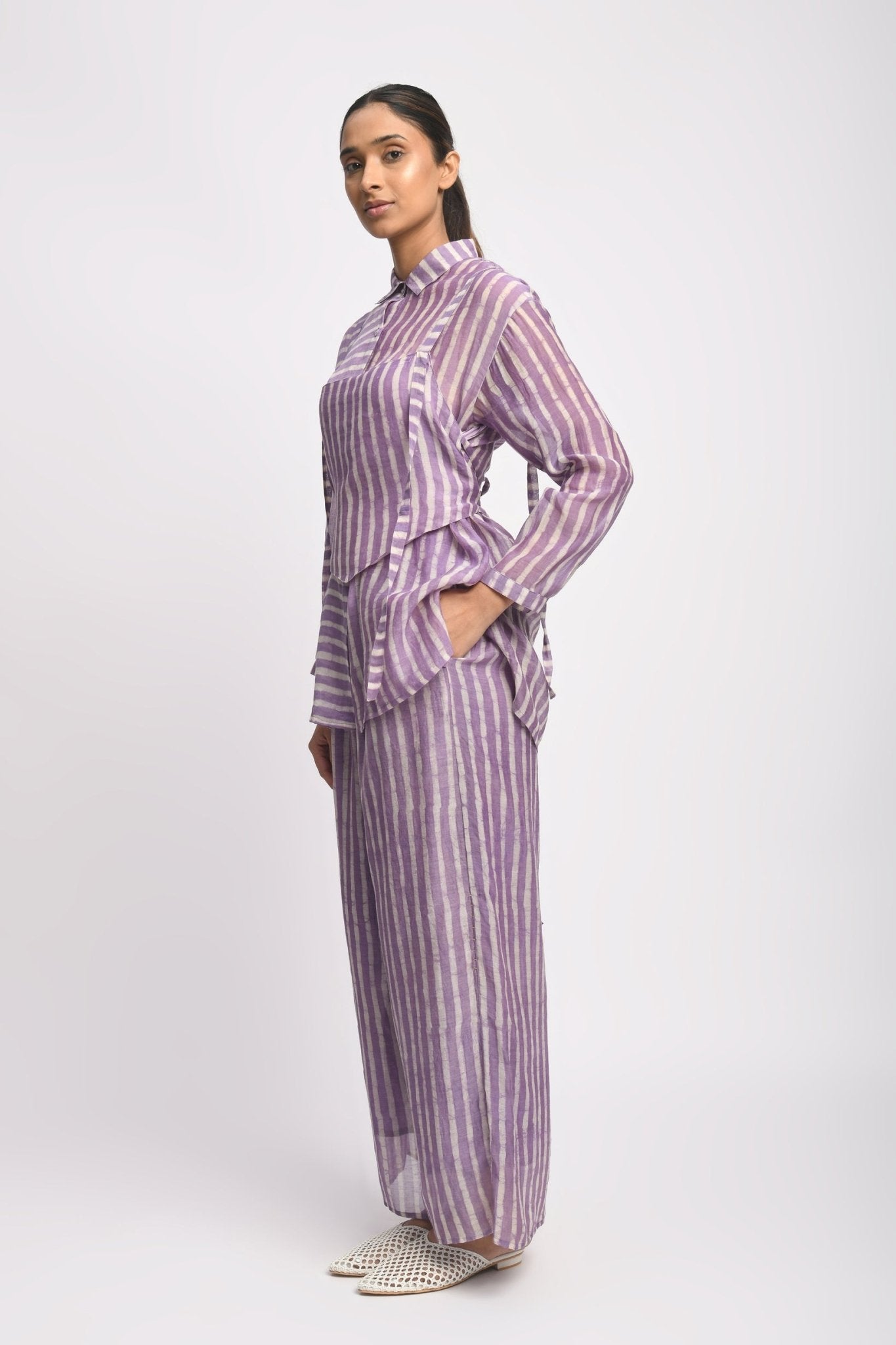 Lilac Stripe Co - ord Set - CiceroniCo - ord SetJayati Goenka