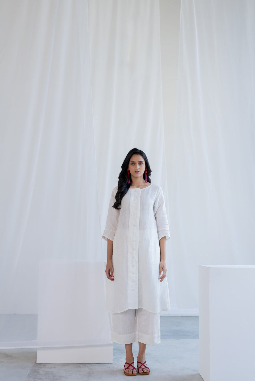 Linear Linen Co - ord Set - CiceroniKurta Set, Everyday WearSilai Studio