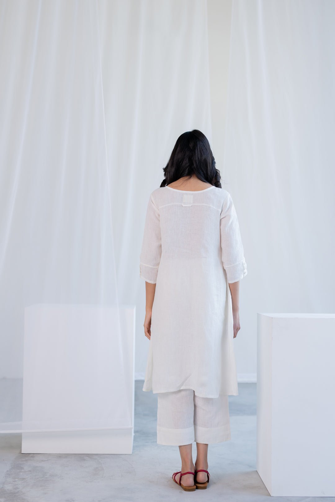 Linear Linen Co - ord Set - CiceroniKurta Set, Everyday WearSilai Studio