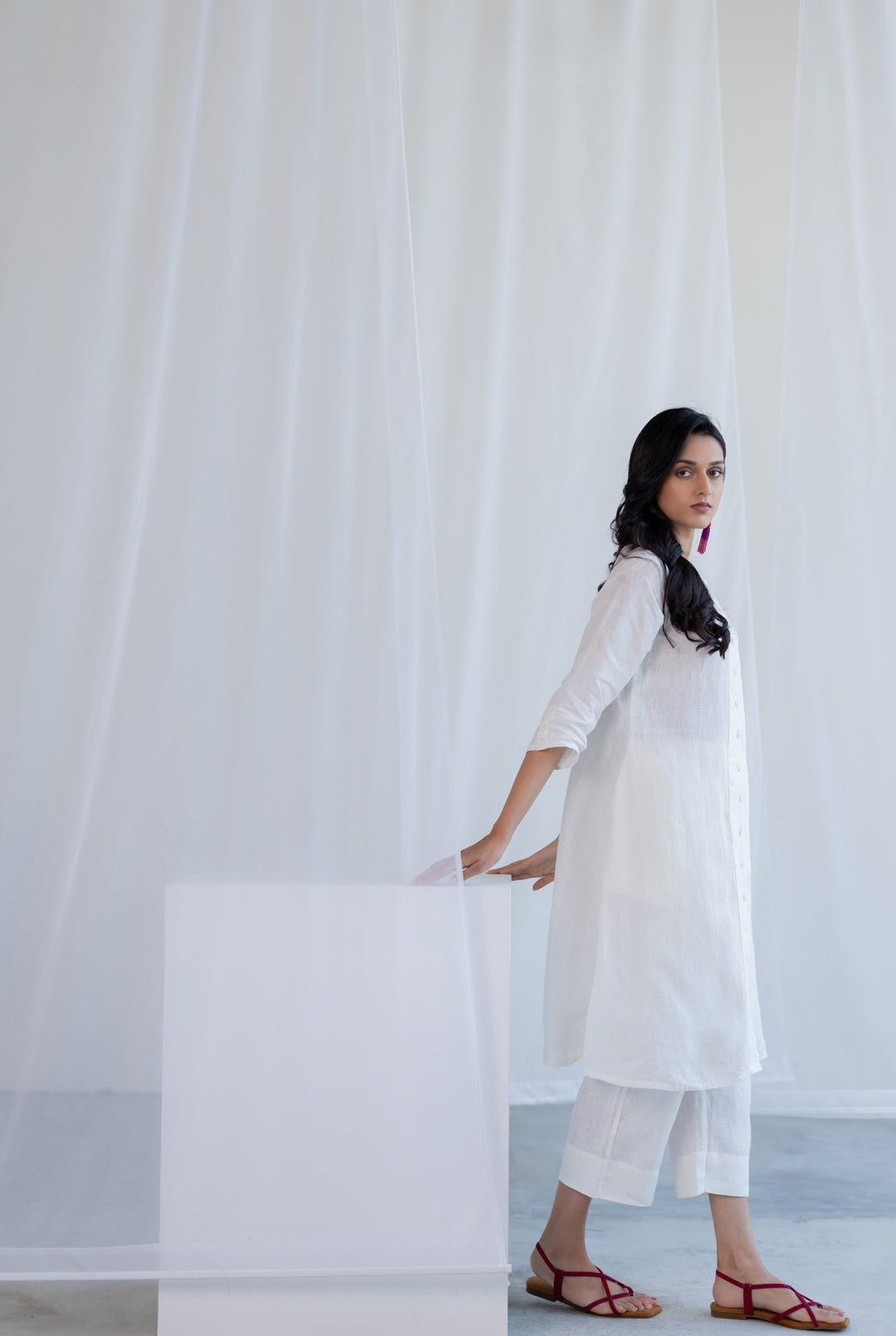 Linear Linen Co - ord Set - CiceroniKurta Set, Everyday WearSilai Studio