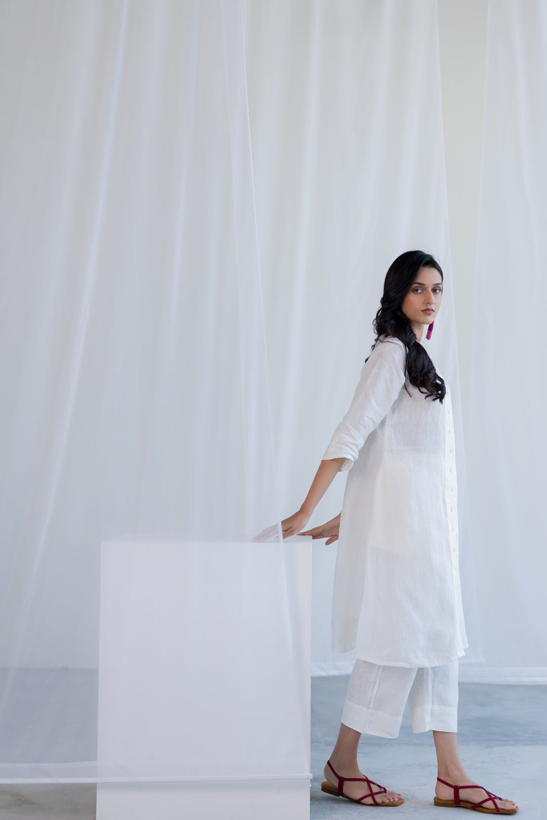 Linear Linen Co - ord Set - CiceroniKurta Set, Everyday WearSilai Studio