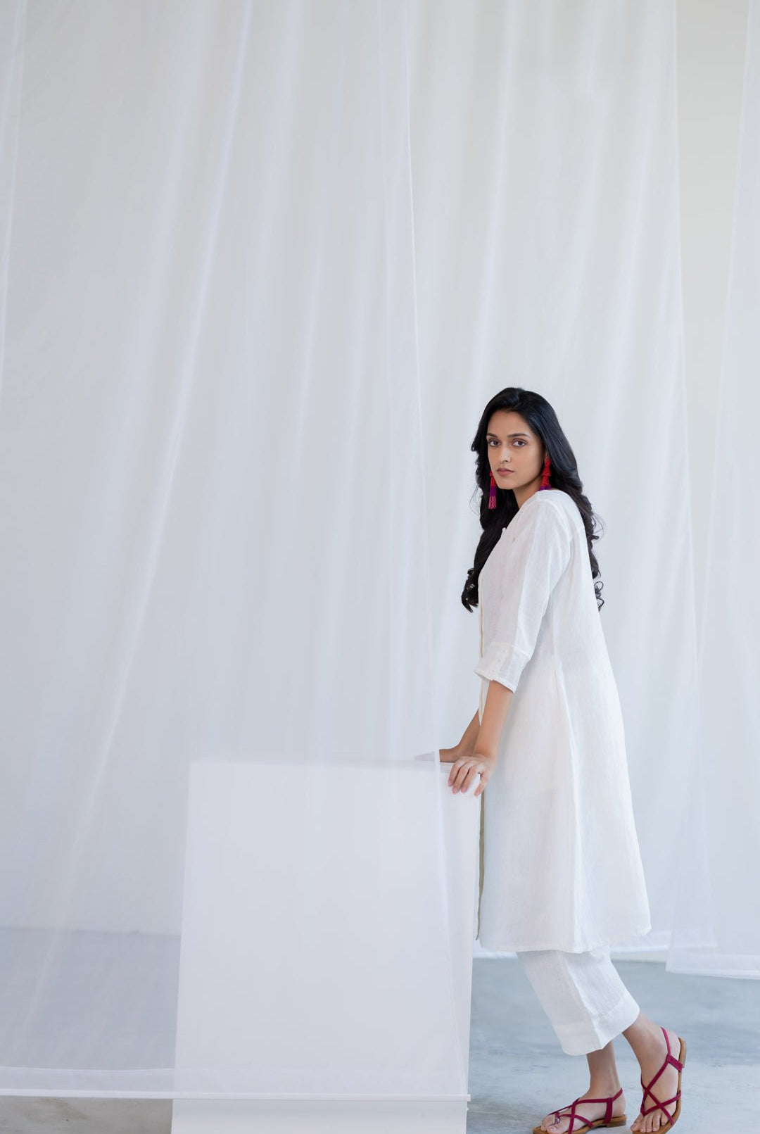 Linear Linen Co - ord Set - CiceroniKurta Set, Everyday WearSilai Studio