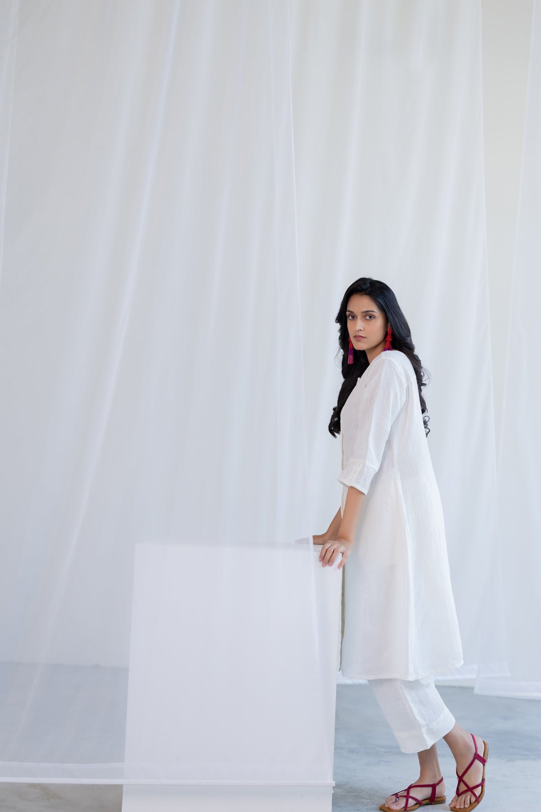 Linear Linen Co - ord Set - CiceroniKurta Set, Everyday WearSilai Studio