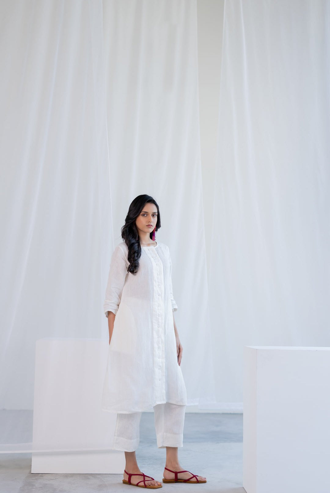 Linear Linen Co - ord Set - CiceroniKurta Set, Everyday WearSilai Studio