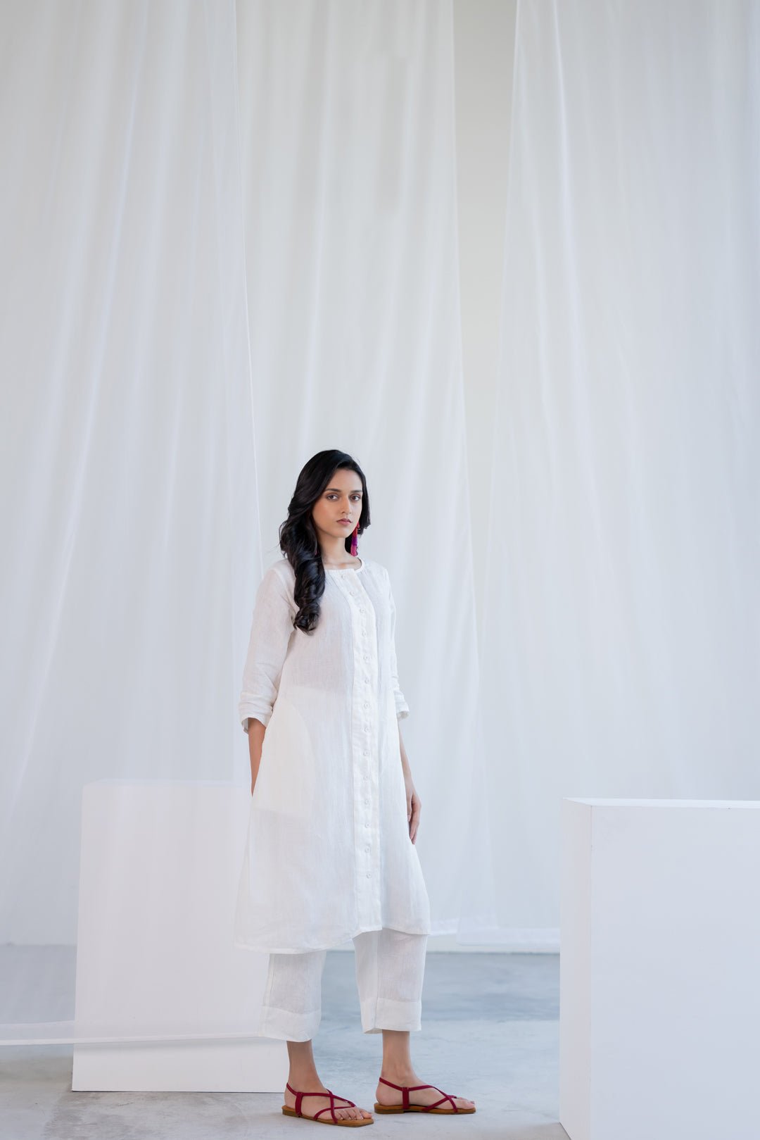 Linear Linen Co - ord Set - CiceroniKurta Set, Everyday WearSilai Studio