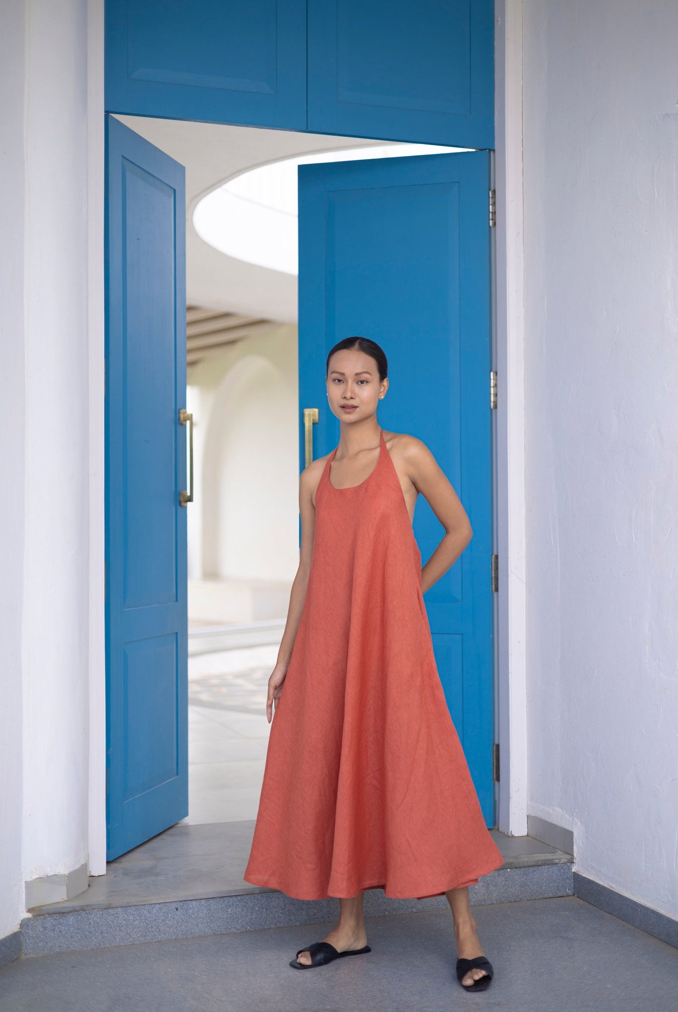 Linen Breezy Halter Dress - CiceroniDressesThoughts Into Things