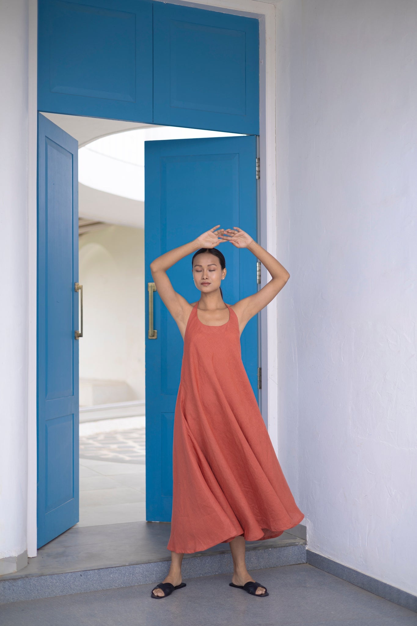 Linen Breezy Halter Dress - CiceroniDressesThoughts Into Things