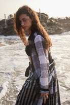 Linen Check Trench - CiceroniCapePriyanca Khanna