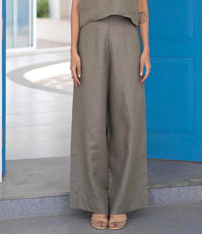 Linen Oasis Wide Pants - CiceroniPantsThoughts Into Things