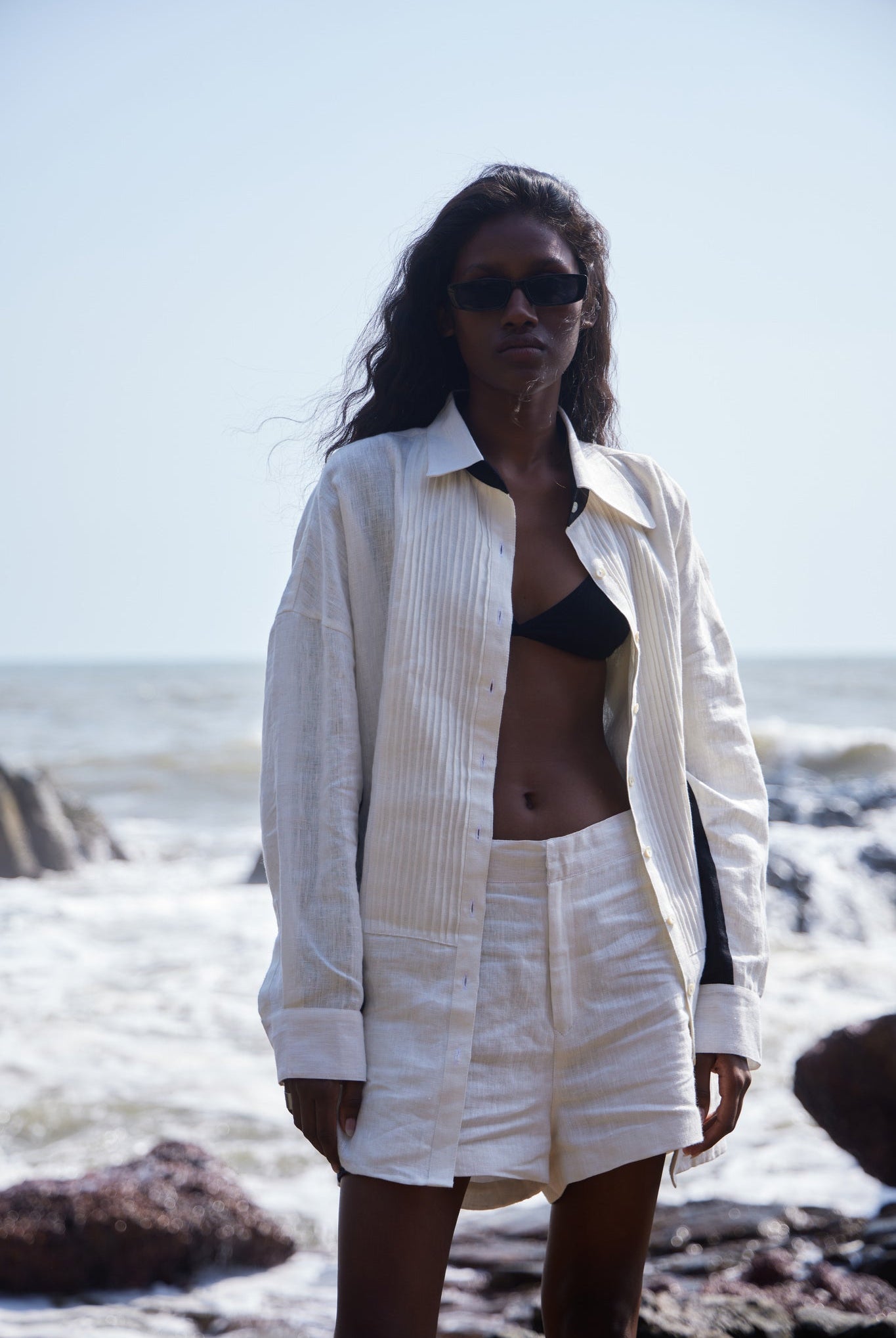 Linen Pintuck Shirt - CiceroniWomen ShirtsPriyanca Khanna