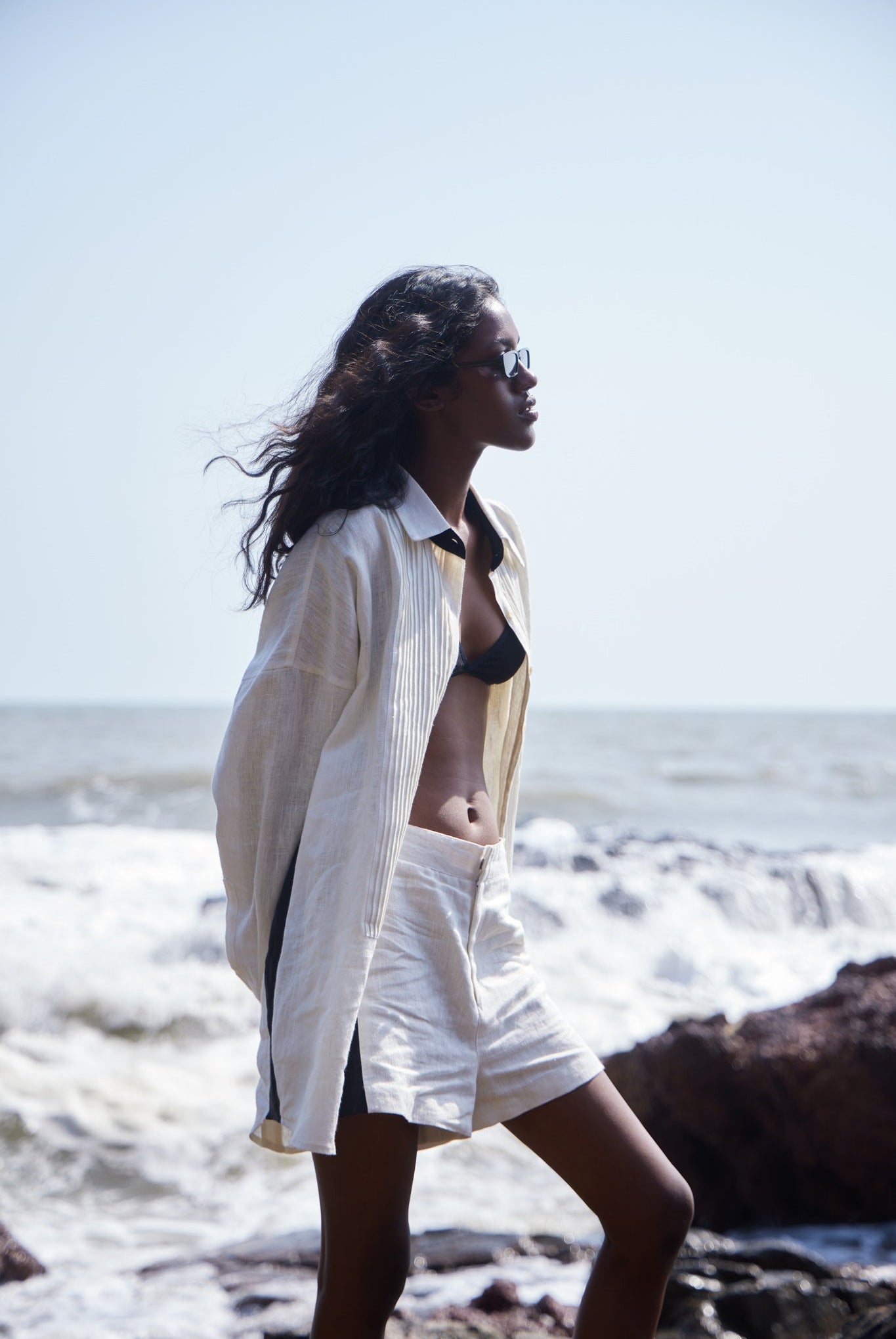 Linen Pintuck Shirt - CiceroniWomen ShirtsPriyanca Khanna