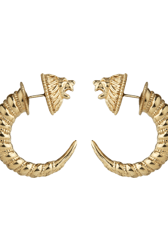 Lion Reverse Hoops - CiceroniEarringUnbent