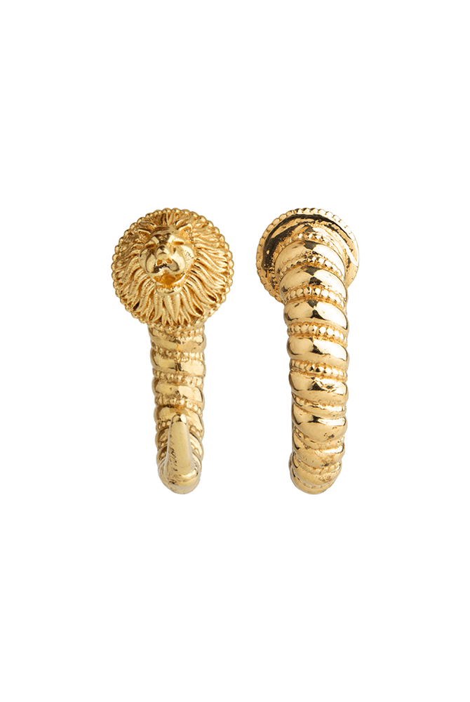 Lion Reverse Hoops - CiceroniEarringUnbent