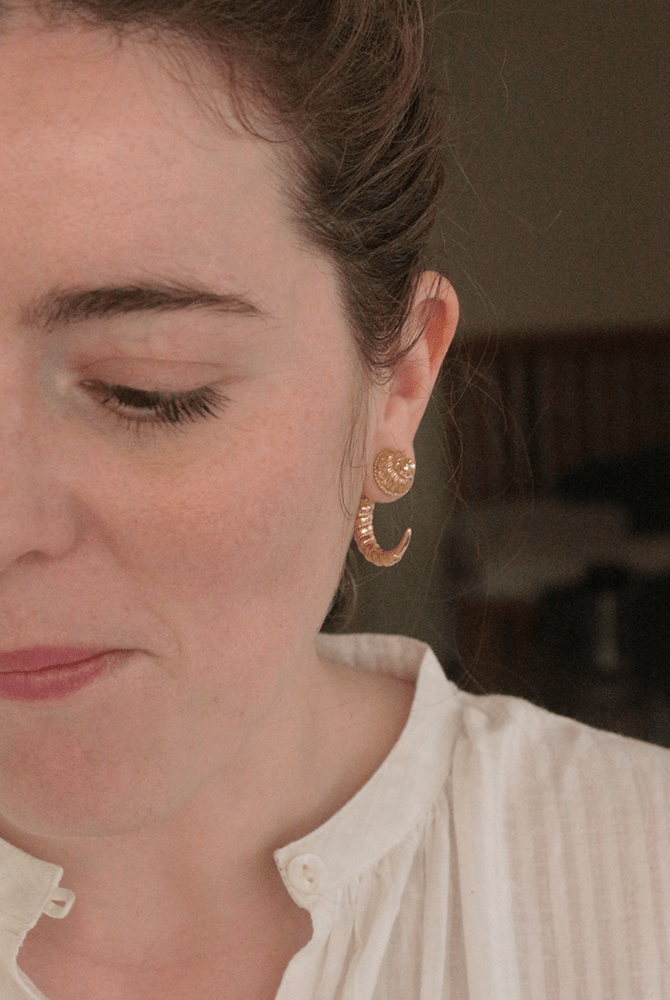 Lion Reverse Hoops - CiceroniEarringUnbent