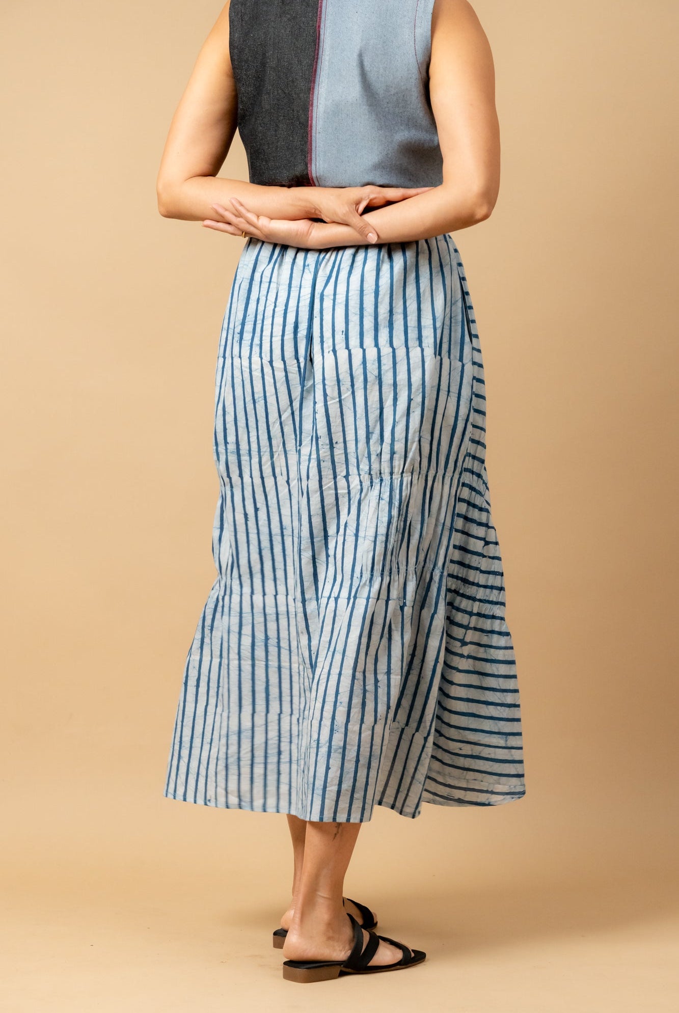 Lizzy Batik Stripes Skirt - CiceroniSkirtsDoodlage