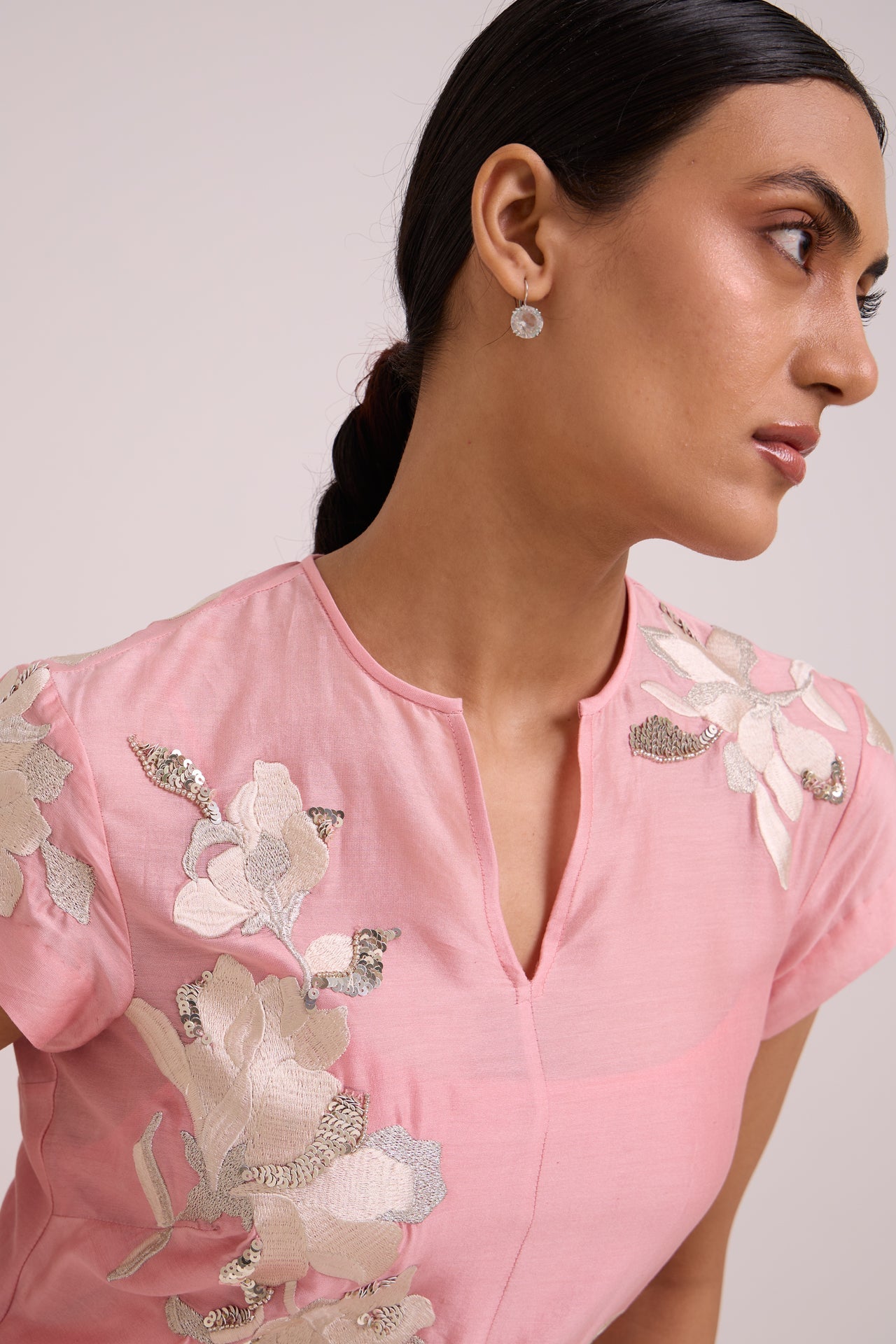 Lizzy - Blush Pink Prism Long Dress - CiceroniDressesMadder Much