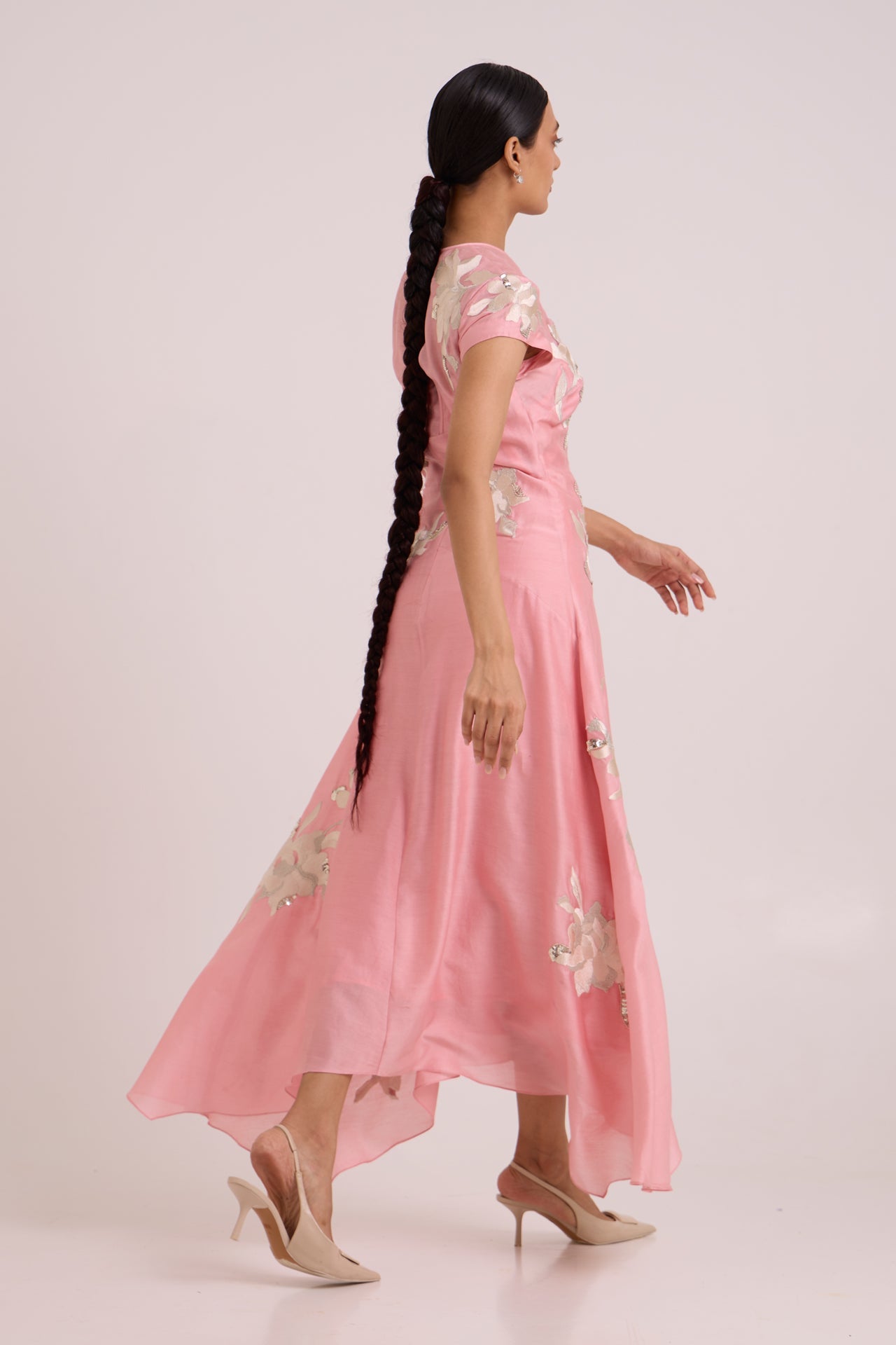 Lizzy - Blush Pink Prism Long Dress - CiceroniDressesMadder Much