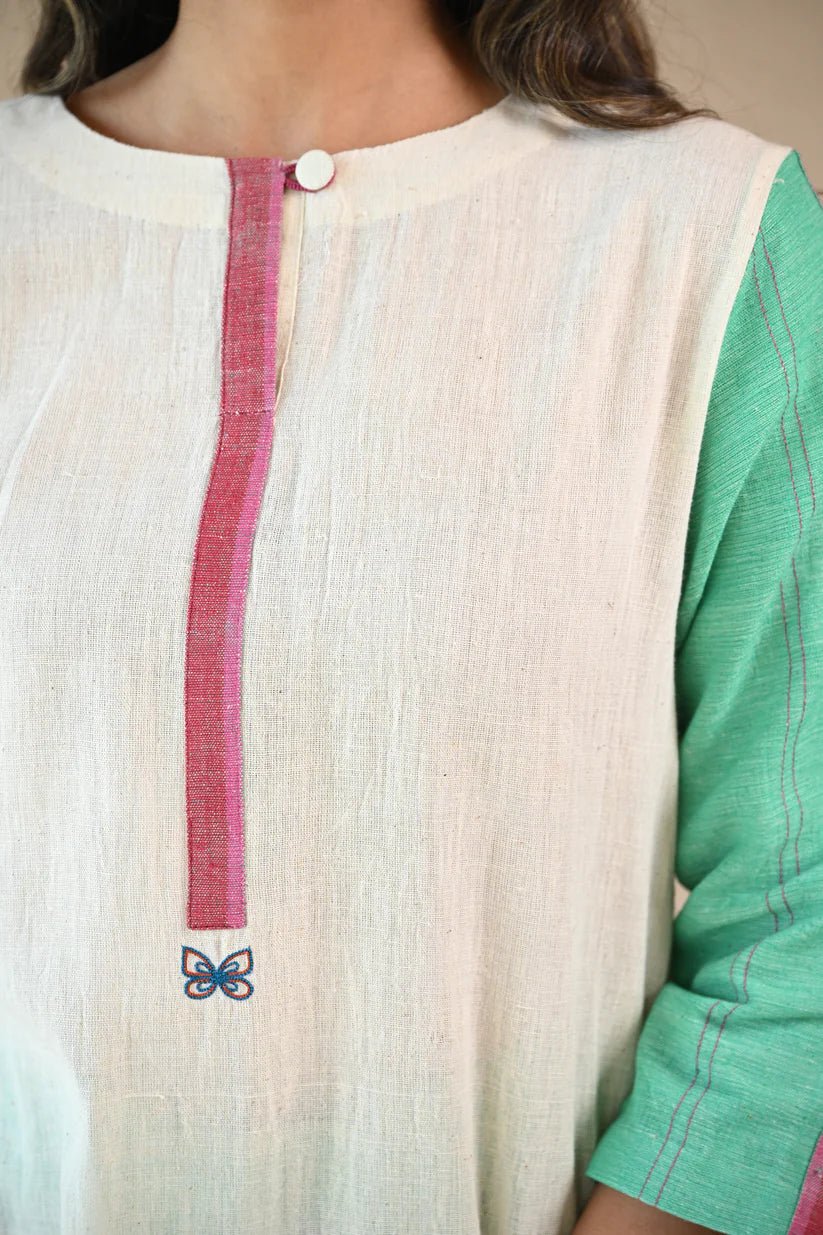 Lola Kurta - Natural White - CiceroniKurta, Everyday WearRang by Rajvi