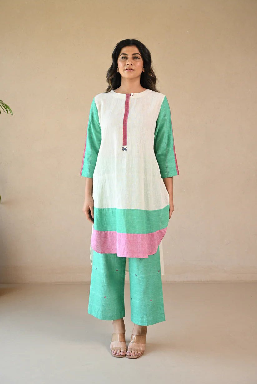 Lola Kurta - Natural White - CiceroniKurta, Everyday WearRang by Rajvi