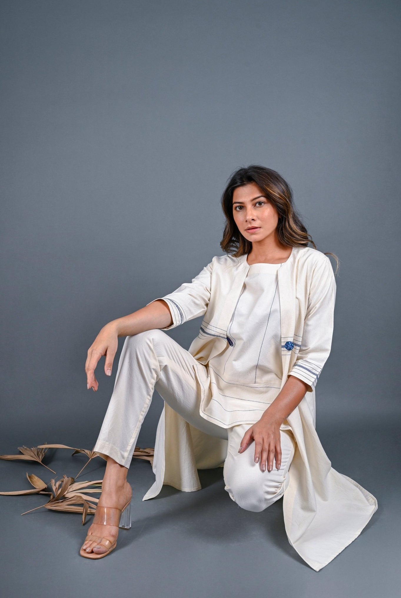 Long One Button Jacket - CiceroniJacketsRang by Rajvi