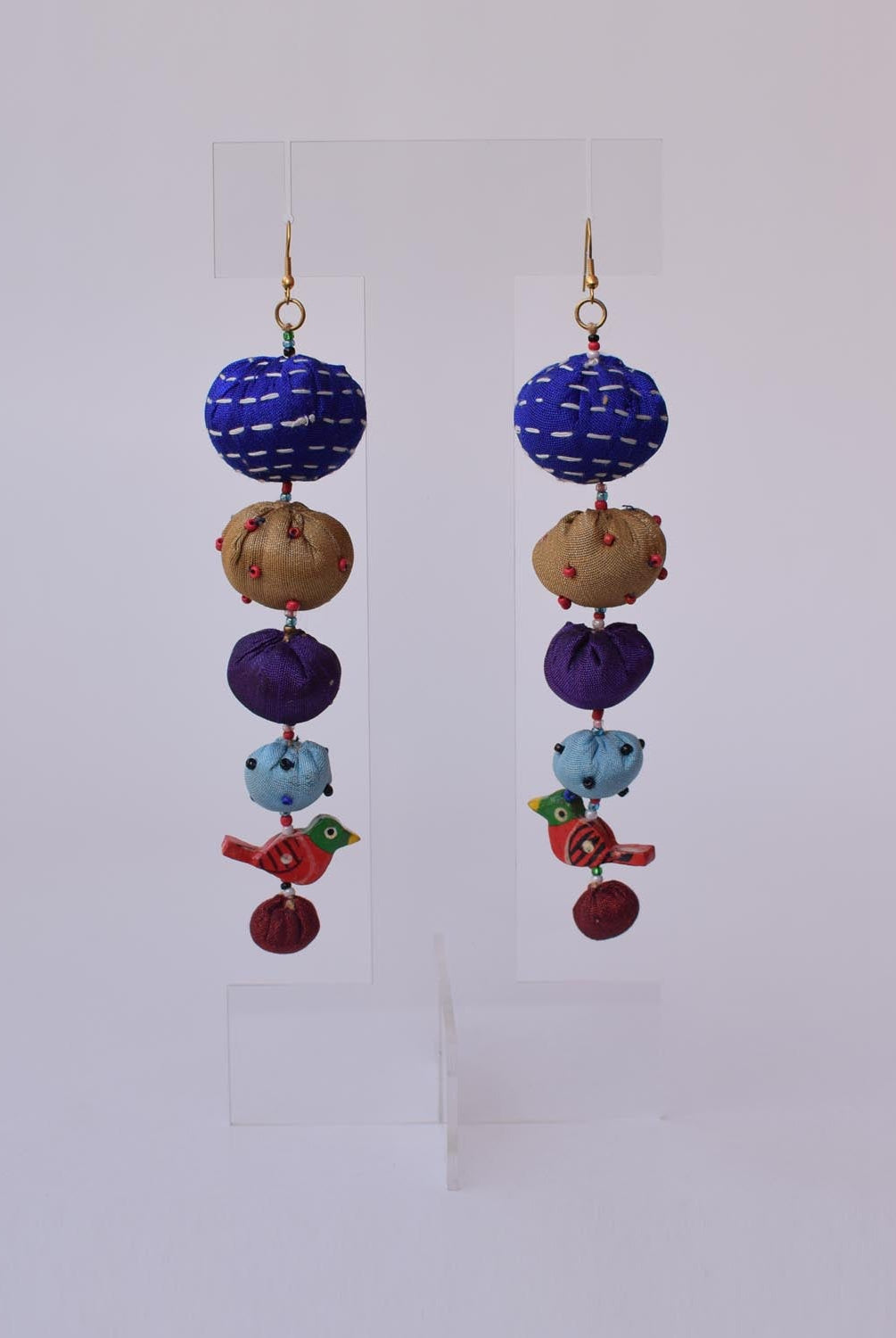 Long Tia Earrings - Blue - CiceroniEarringPaulami