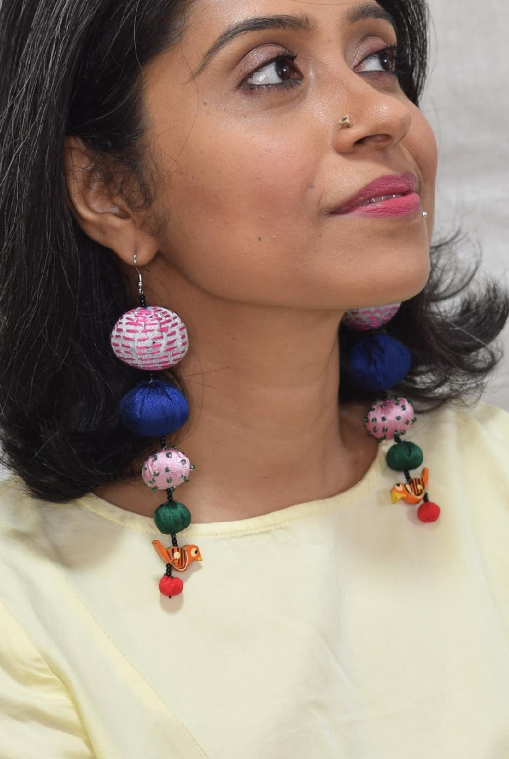 Long Tia Earrings - Pink - CiceroniEarringPaulami