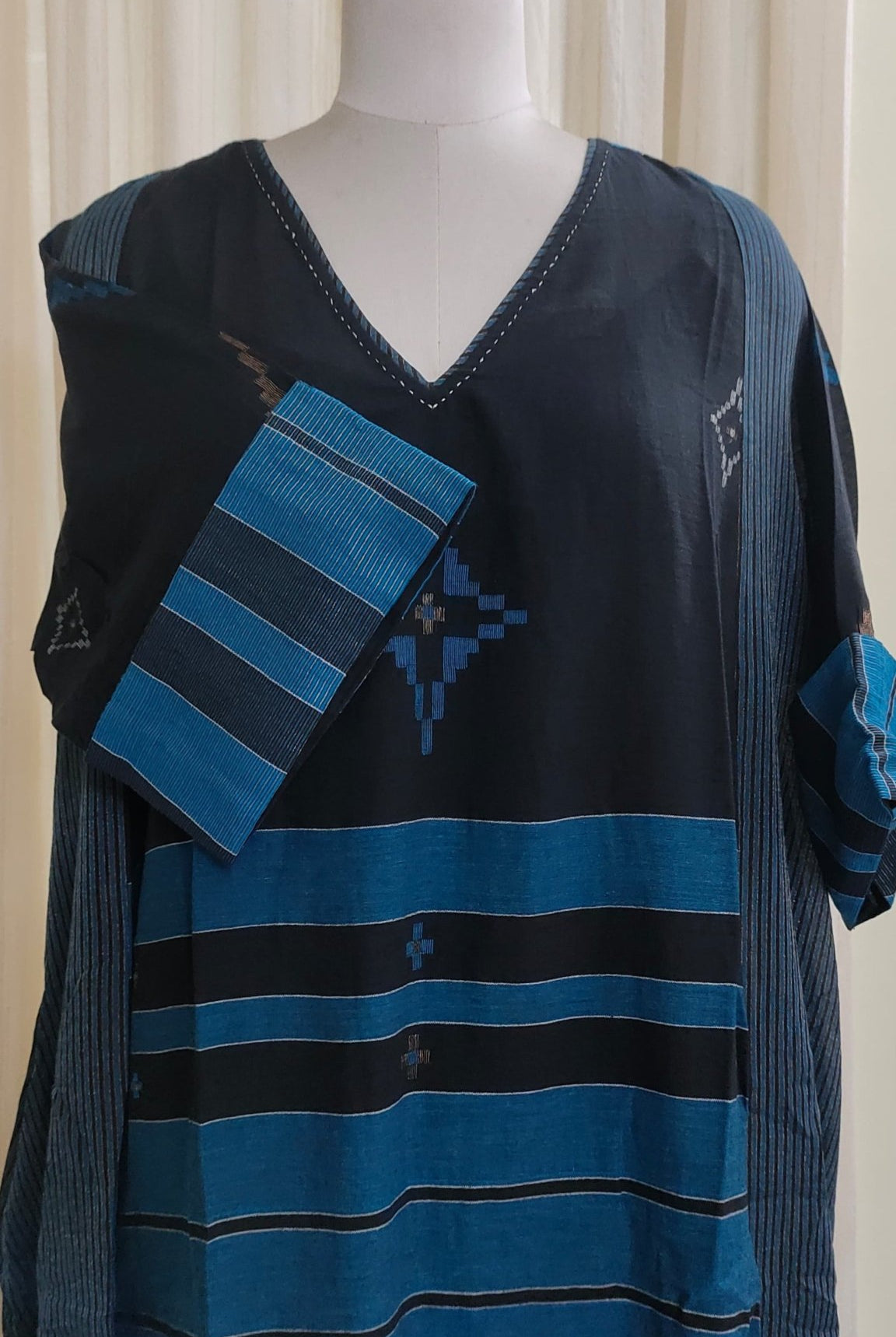 Loose Dress - Black Geometric - RTS - CiceroniDressesBhomra