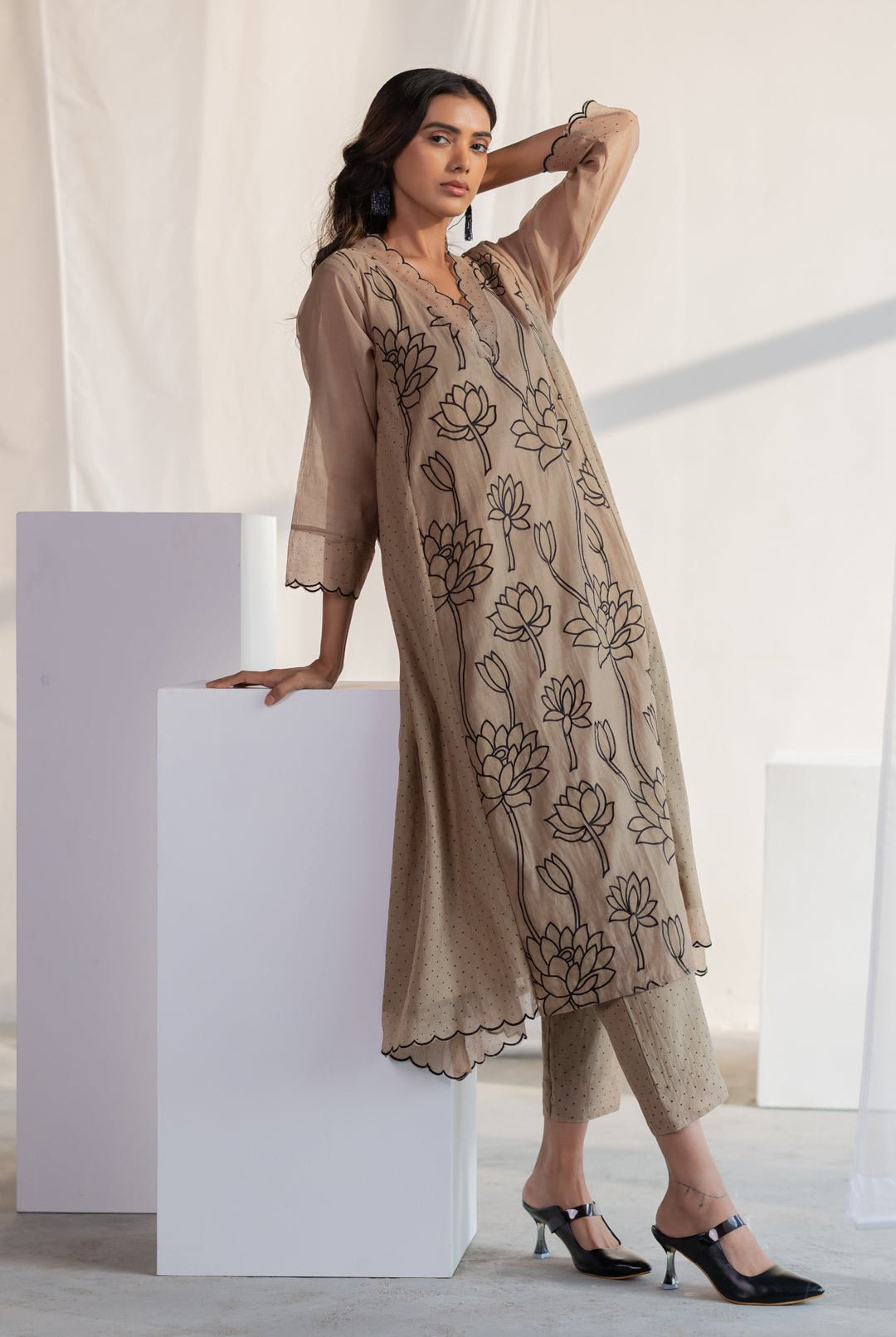 Lotus Bay Applique Kurta Set - CiceroniKurta Set, Everyday WearSilai Studio