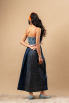 Louisa Upcycled Denim Dress - CiceroniDressesDoodlage