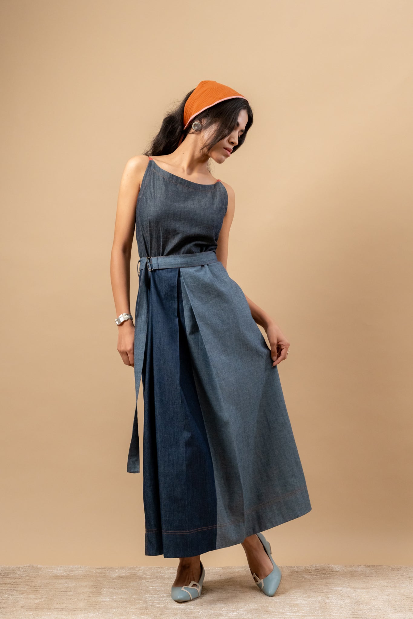 Louisa Upcycled Denim Dress - CiceroniDressesDoodlage