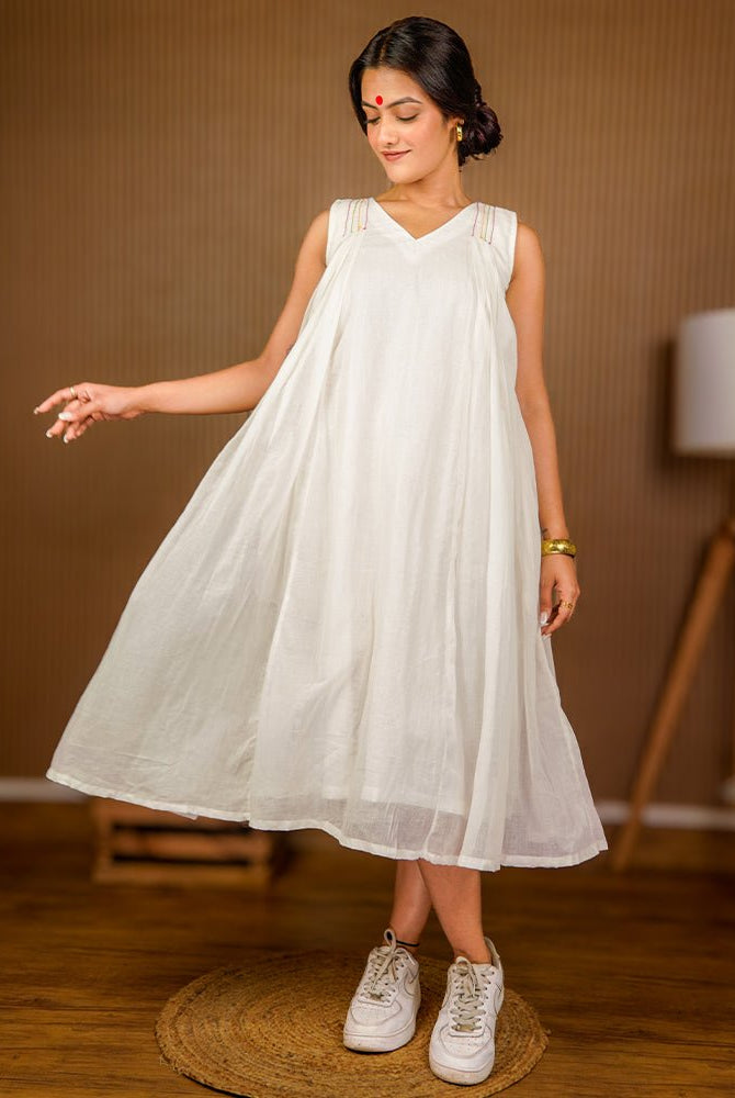 Luna Dress - White - CiceroniDressesPrathaa