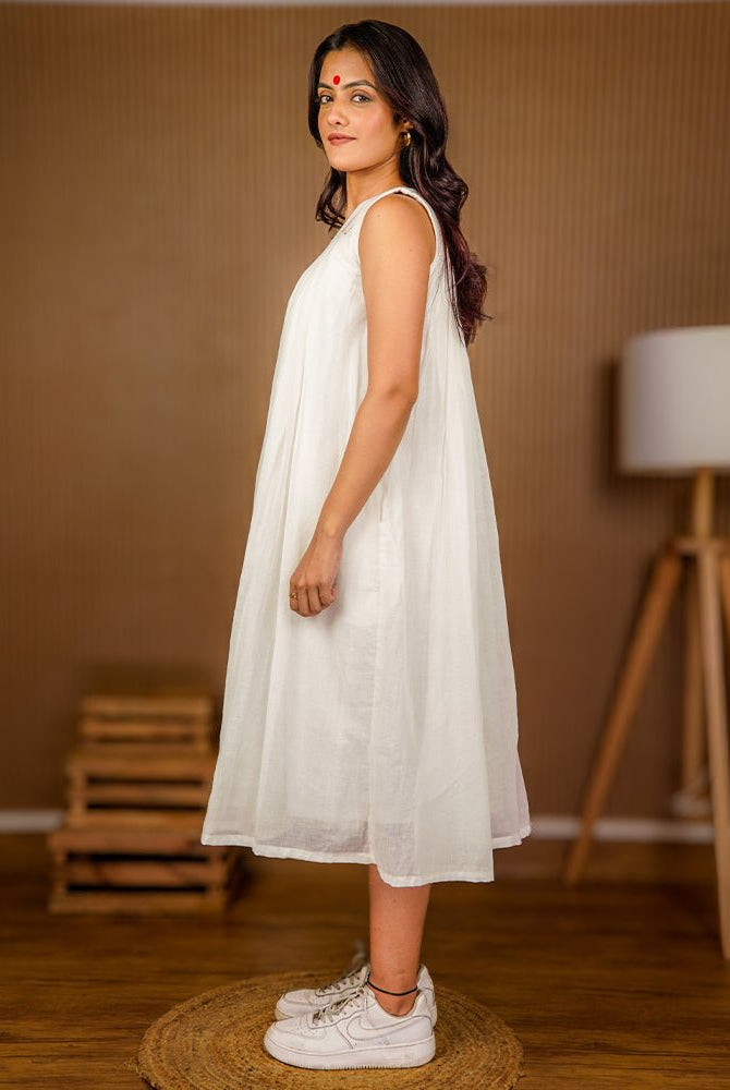 Luna Dress - White - CiceroniDressesPrathaa