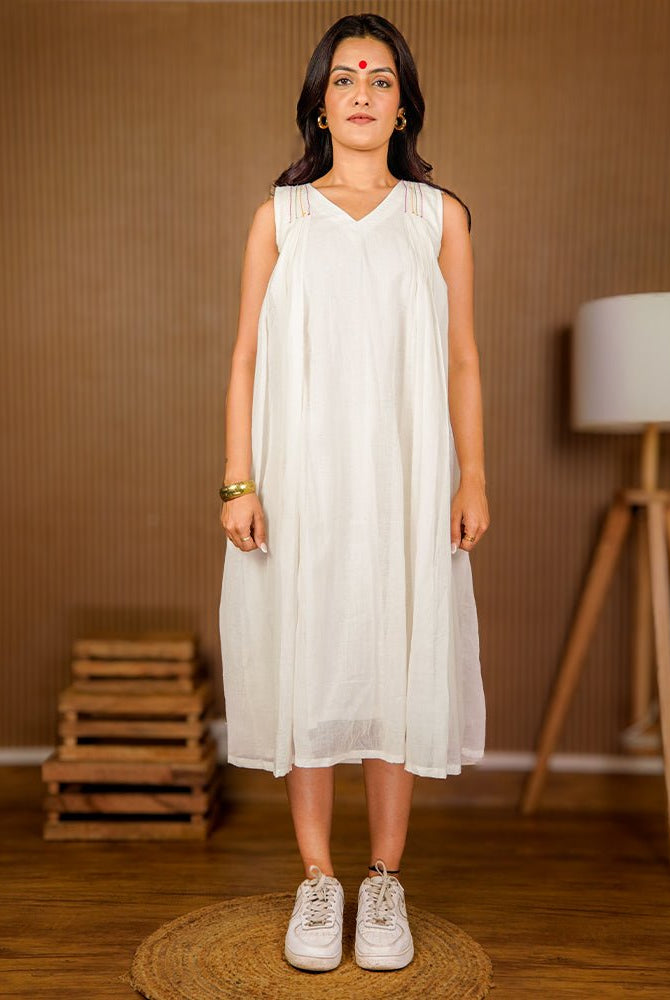 Luna Dress - White - CiceroniDressesPrathaa