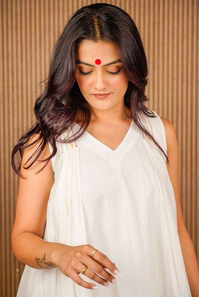 Luna Dress - White - CiceroniDressesPrathaa