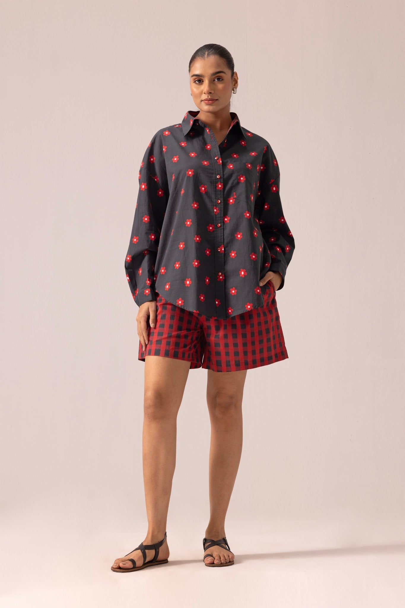 Luna Shirt and Short Set - Black - CiceroniCo - ord SetLabel Shreya Sharma
