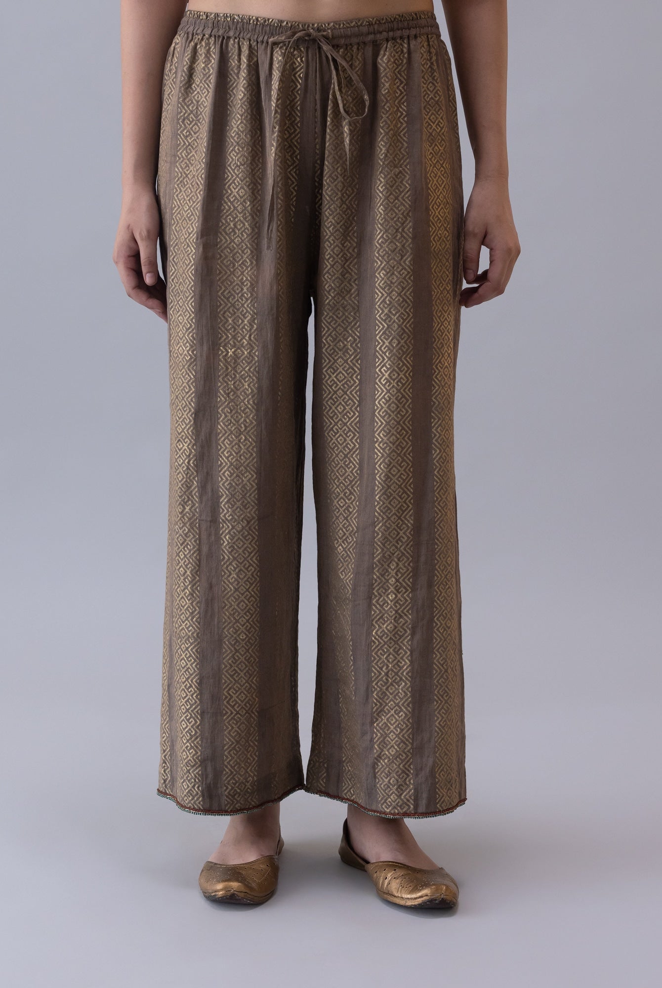Lungta Charcoal Pyjama - CiceroniWomen PantsShades of India