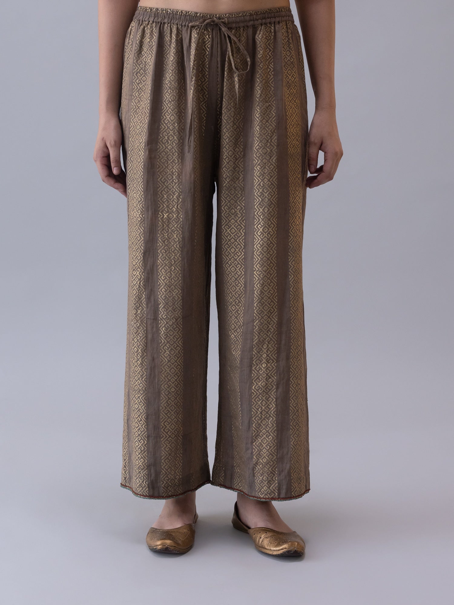 Lungta Charcoal Pyjama - CiceroniWomen PantsShades of India