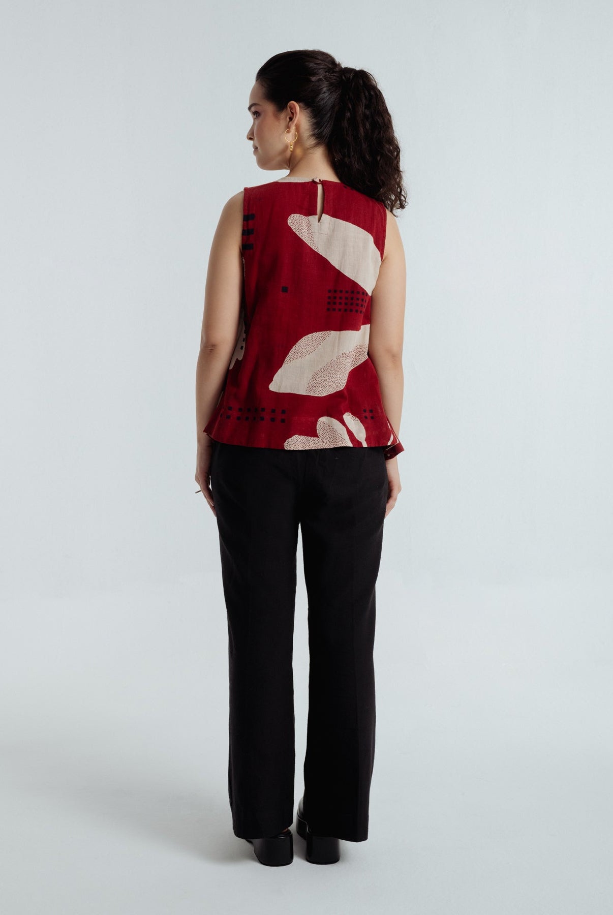 Madder Pleated Top - CiceroniTopsRias Jaipur