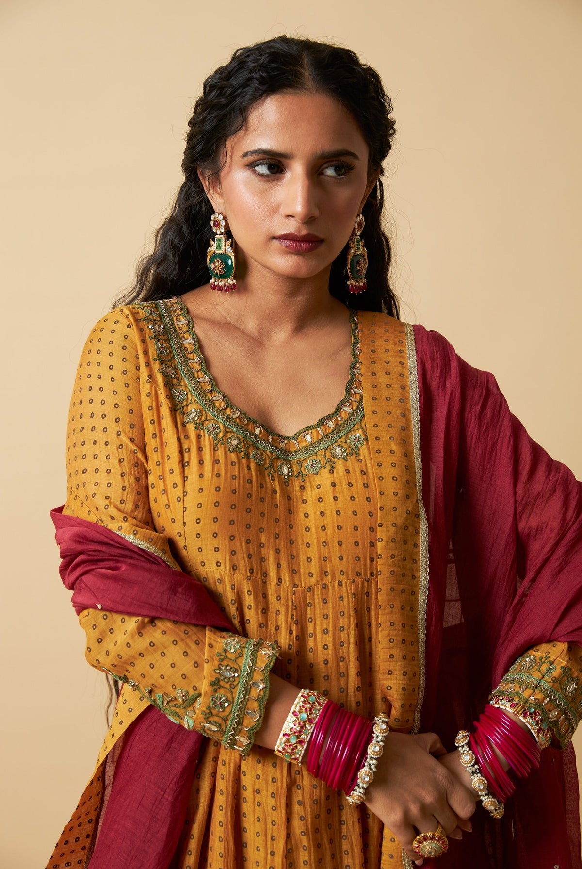 Madhubala Embroidered Kurta Set- Set of 3 - CiceroniKurta Set, Festive WearPants and Pajamas