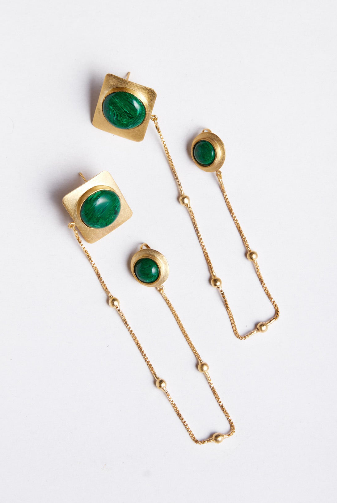 Malachite Core Earring - CiceroniEarringsZaza by Somya