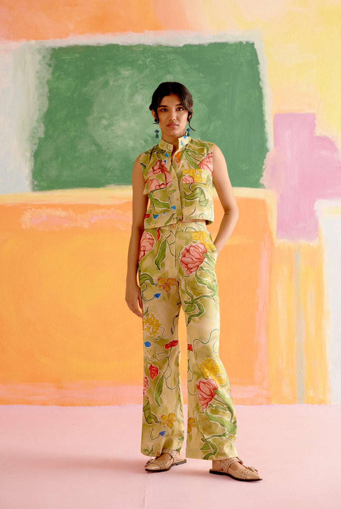 Malta Co - ord Pants Set in Le Jardin Print - CiceroniCo - ord SetHappi Space