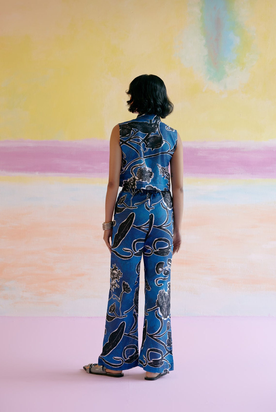Malta Co - ord Set in Blue Jardin Print - CiceroniCo - ord SetHappi Space