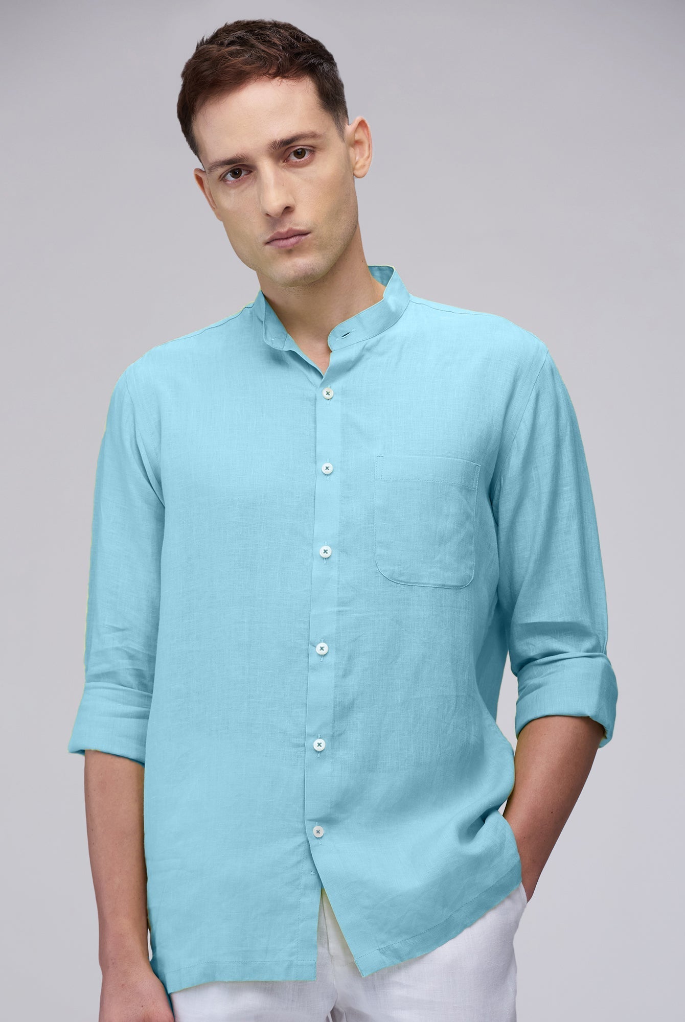 Mandarin 100% Linen Shirt - CiceroniMen Shirtsbhrāta