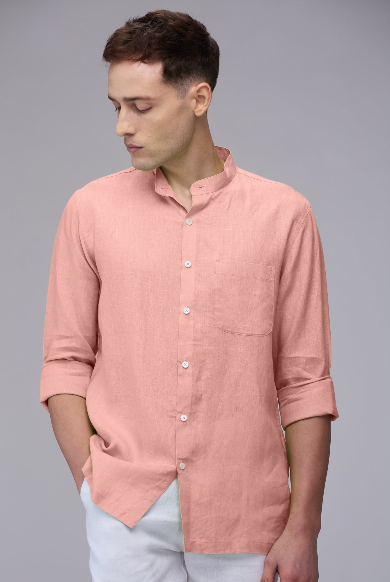Mandarin 100% Linen Shirt - CiceroniMen Shirtsbhrāta